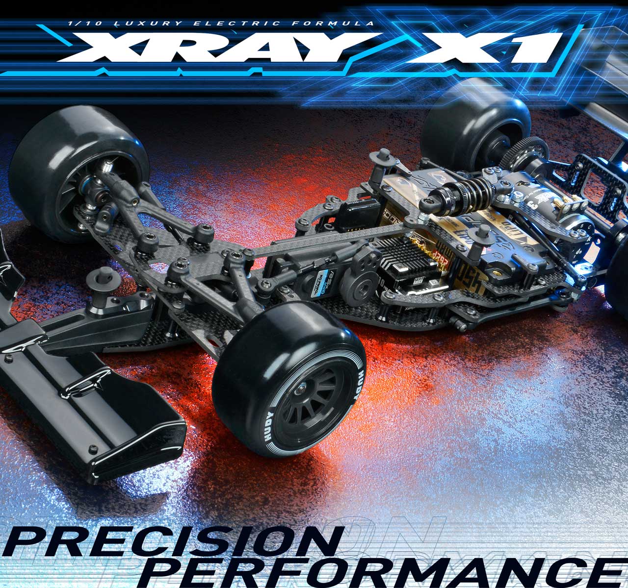 ＸＲＡＹ Ｘ１ ２０２３ 美品 ボディー RIDEタイヤ付 - ホビーラジコン