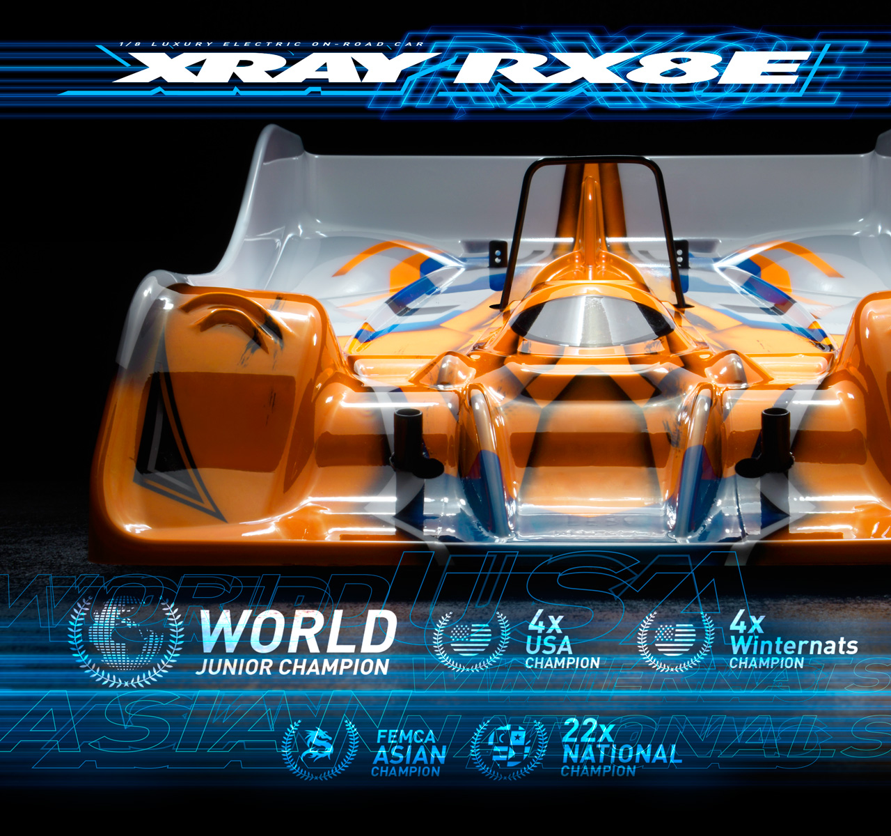 Voiture rc Kit XRAY RX8E Piste 1/8 Electrique - 2023 - Radiocommand